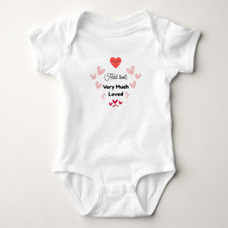 Very Much Loved - Cute Smiling Heart Affirmation Baby Bodysuit