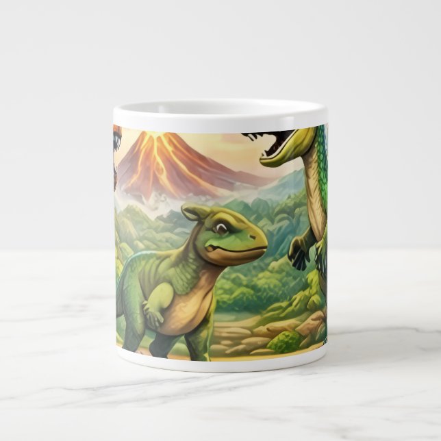 Very nice design on giant coffee mug (Front)
