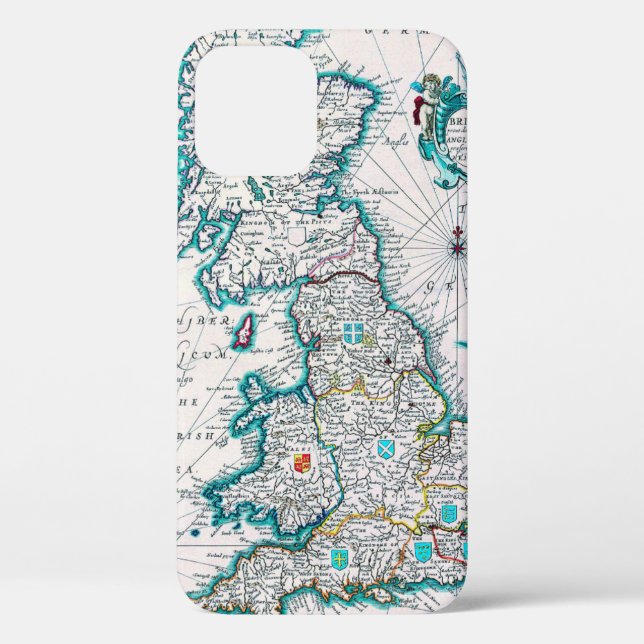 Very Old Antique Map of Britannia Case-Mate iPhone Case (Back)