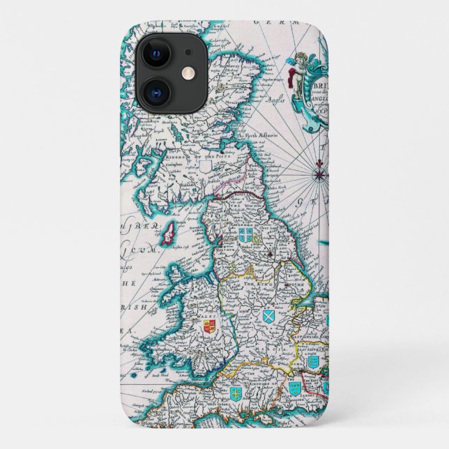Very Old Antique Map of Britannia Case-Mate iPhone Case (Back)