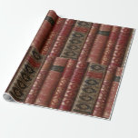 Very Old Book Spines Wrapping Paper