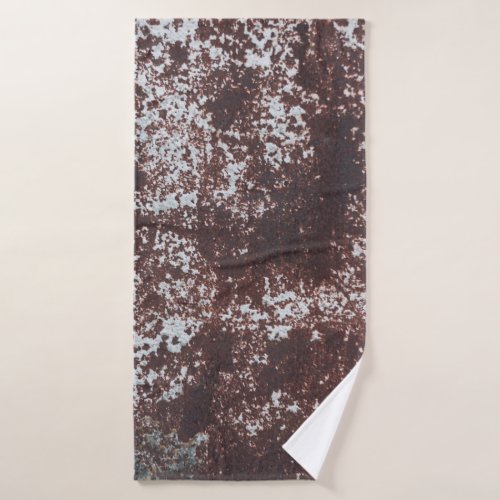 Very old rusted sheet iron Textured metal surface Bath Towel
