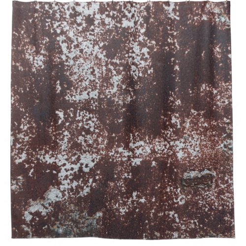 Very old rusted sheet iron Textured metal surface Shower Curtain