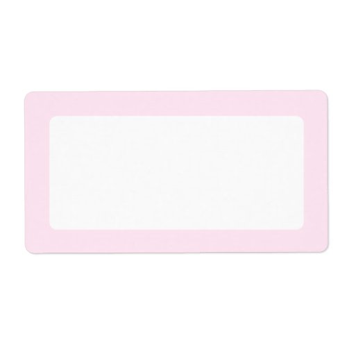 Very pale pink solid color border blank label