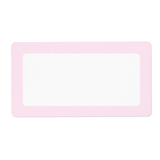 Very pale pink solid color border blank label | Zazzle