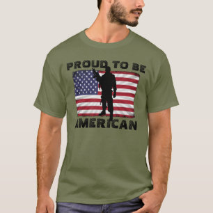 Very Patriotic Proud to be American American Flag T-Shirt