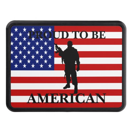 Very Patriotic Proud to be American American Flag Trailer Hitch Cover