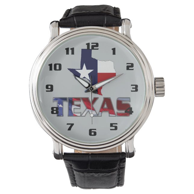 Very Patriotic Texas and Map Modern design Watch (Front)