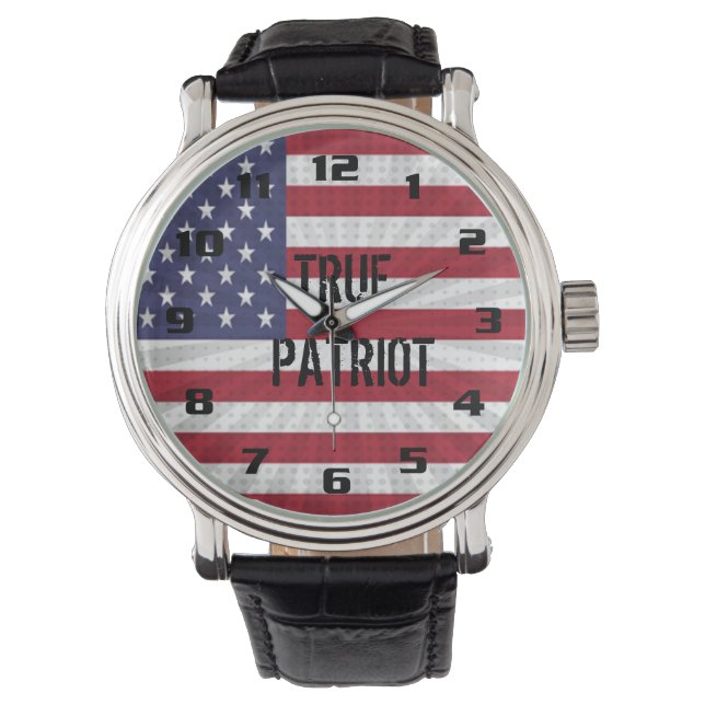 Very Patriotic True Patriot American Flag Watch (Front)