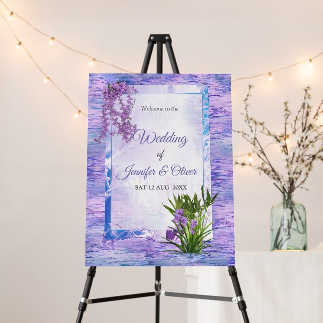 Very-Peri-blue-violet water reflection Foam Board (In Situ (Stand))