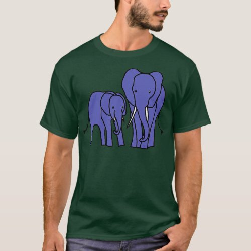 Very Peri Periwinkle Blue Elephants Color of the Y T_Shirt
