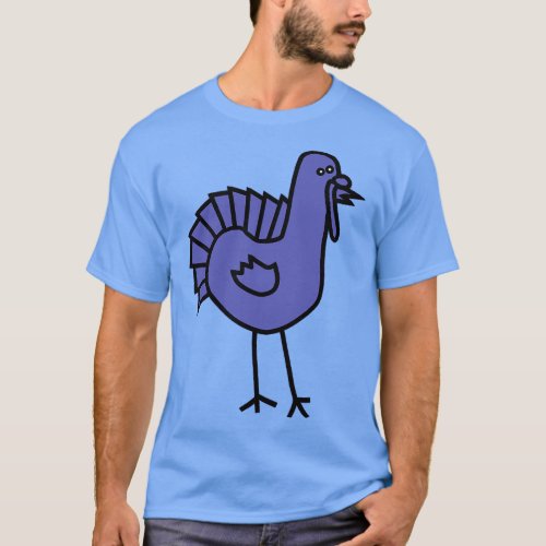 Very Peri Periwinkle Blue Thanksgiving Turkey Colo T_Shirt
