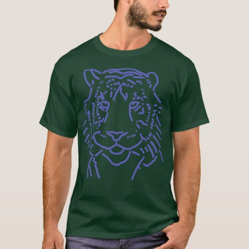 Very Peri Periwinkle Blue Water Tiger Color of the T_Shirt