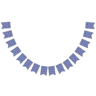 Very Periwinkle Kisses Lips in Shades of Purple Bunting Flags