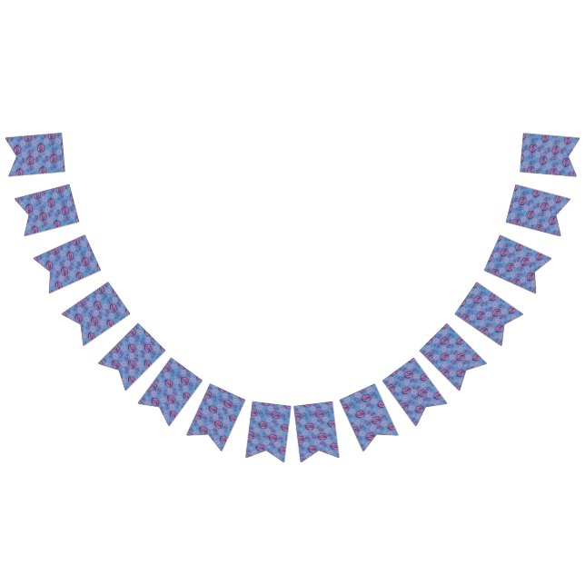 Very Periwinkle Kisses Lips in Shades of Purple Bunting Flags (All)