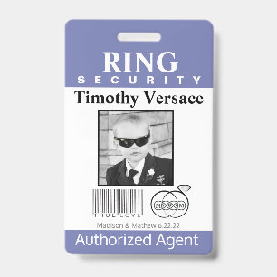 Very Perri Ring Bearer Security Badge