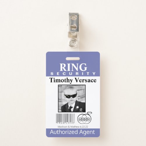 Very Perri Ring Bearer Security Badge