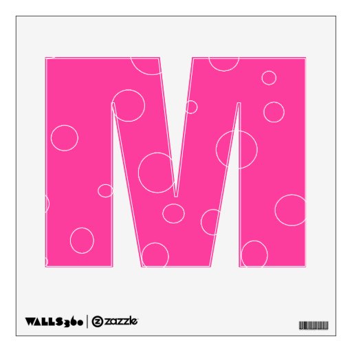 Very Pink Bubbles Alphabet Letters Wall Decal | Zazzle