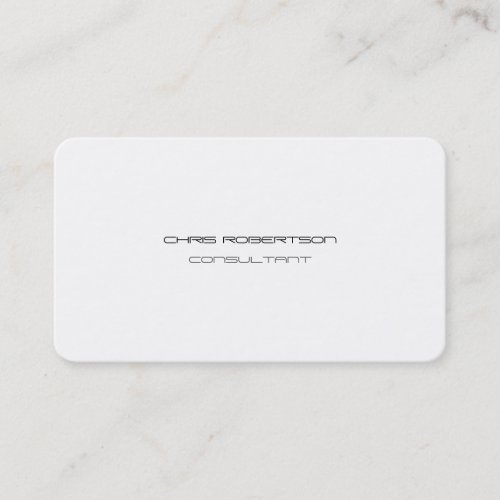 Very Plain Gray White Attractive Business Card
