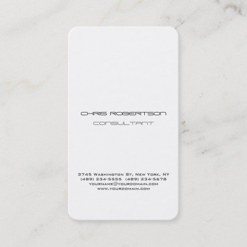 Very Plain Gray White Attractive Business Card