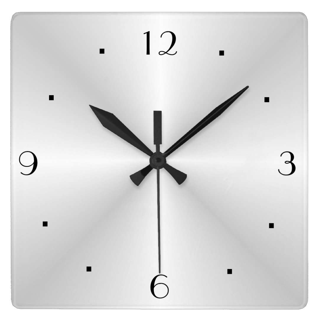 Very Plain Silver > Wall Clock Zazzle