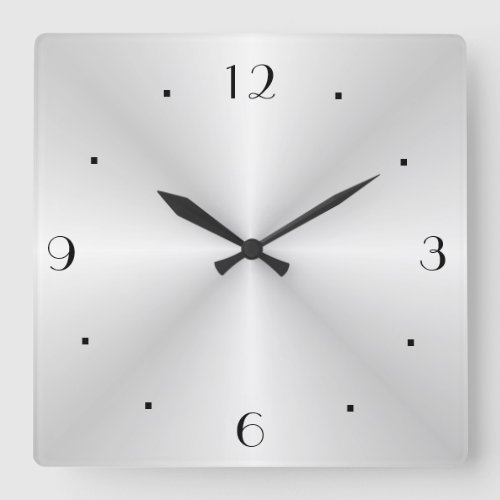 Very Plain Silver  Wall Clock