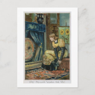 Very Precious Wishes For You, Victorian Christmas Holiday Postcard