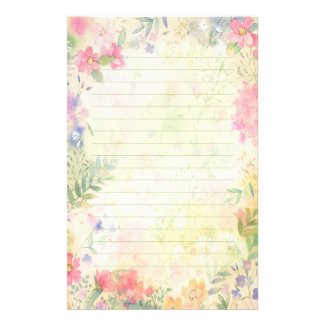 Very Pretty floral Lined Stationery Paper