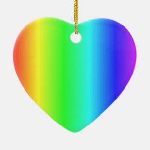 Very Pretty Rainbow >Heart Ornaments