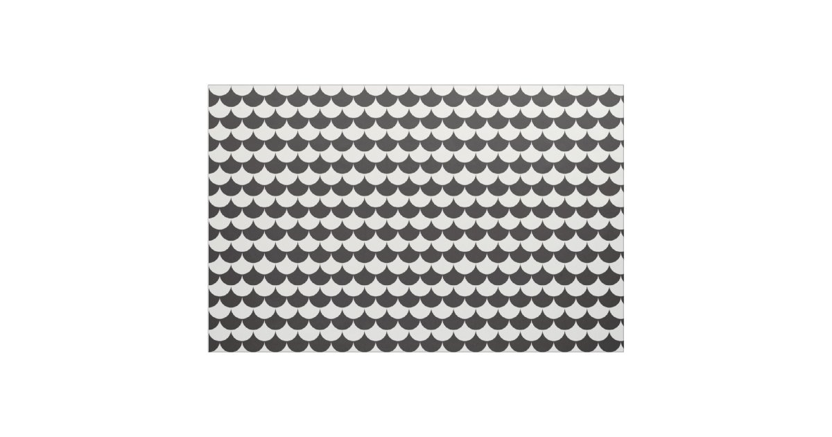 Very retro fish scale style pattern 60s 70s fabric | Zazzle
