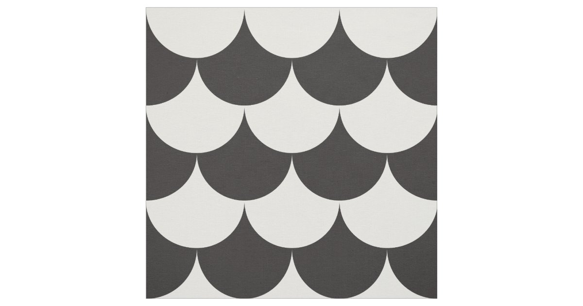 Very retro fish scale style pattern 60s 70s fabric | Zazzle