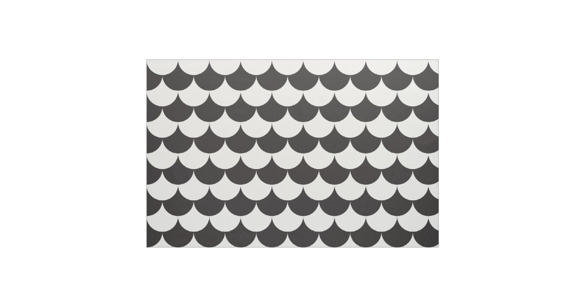 Very retro fish scale style pattern 60s 70s fabric | Zazzle