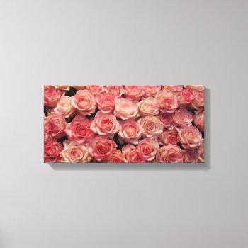 Very Romantic Pink Roses Canvas by HappyGabby at Zazzle