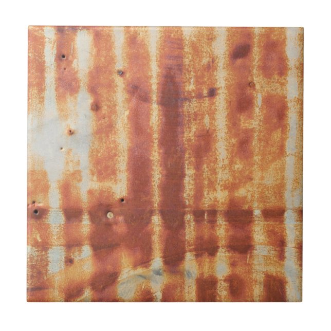 Very Rough Metal Exterior Wall of a Rural Outbuild Ceramic Tile (Front)