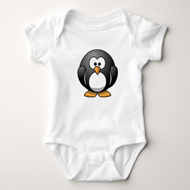 Very Round Penguin Baby T-Shirt Baby Bodysuit (Front)