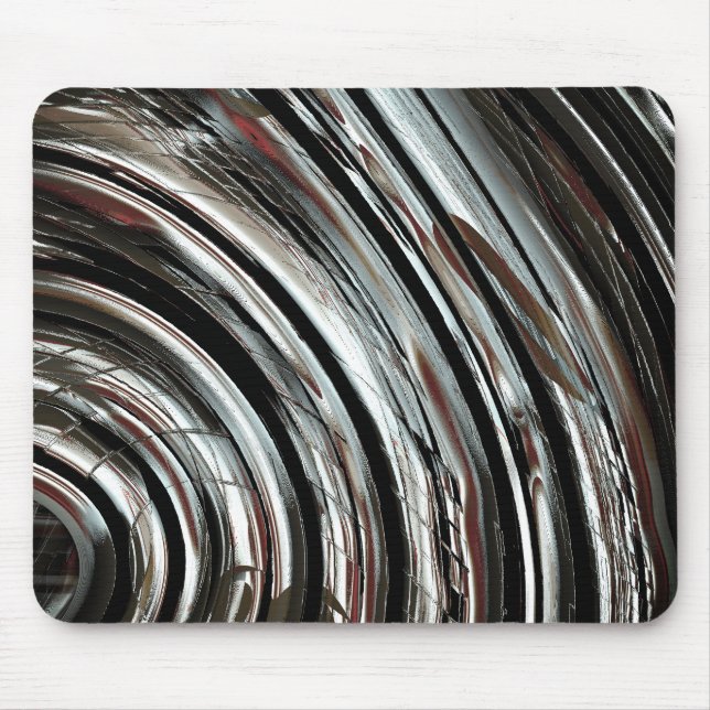 Very rustic silvery stripes or circular cutouts    mouse pad (Front)