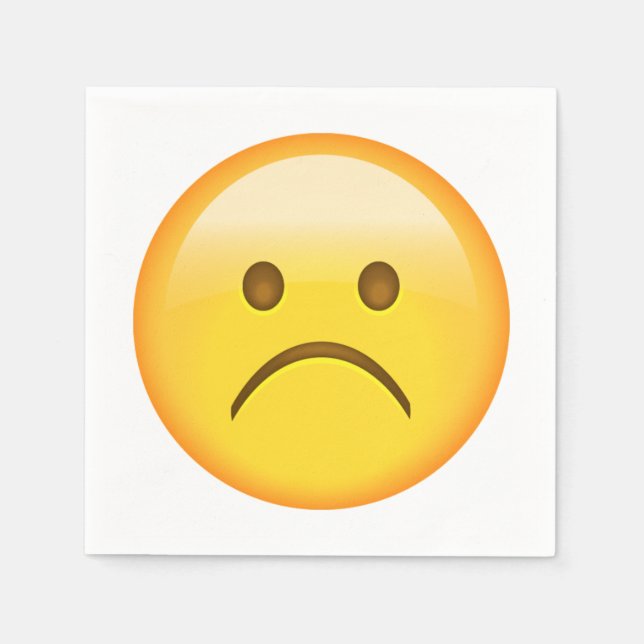 Very sad - Emoji Napkins (Front)
