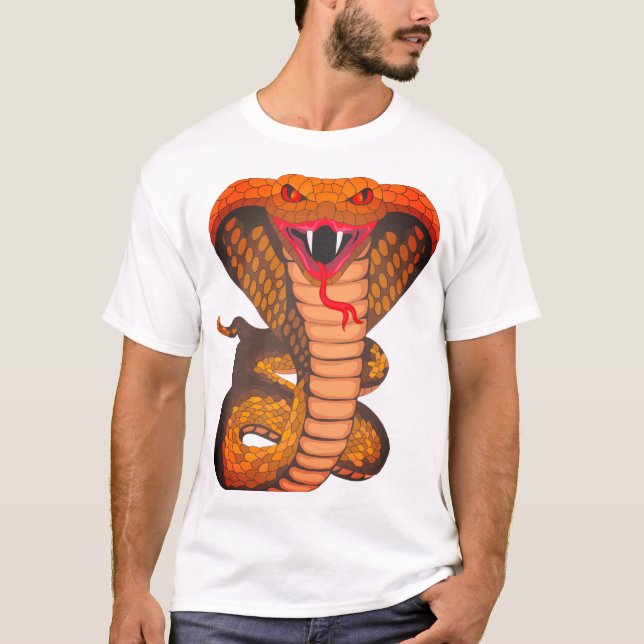 Very scary snake picture T-shirt design (Front)