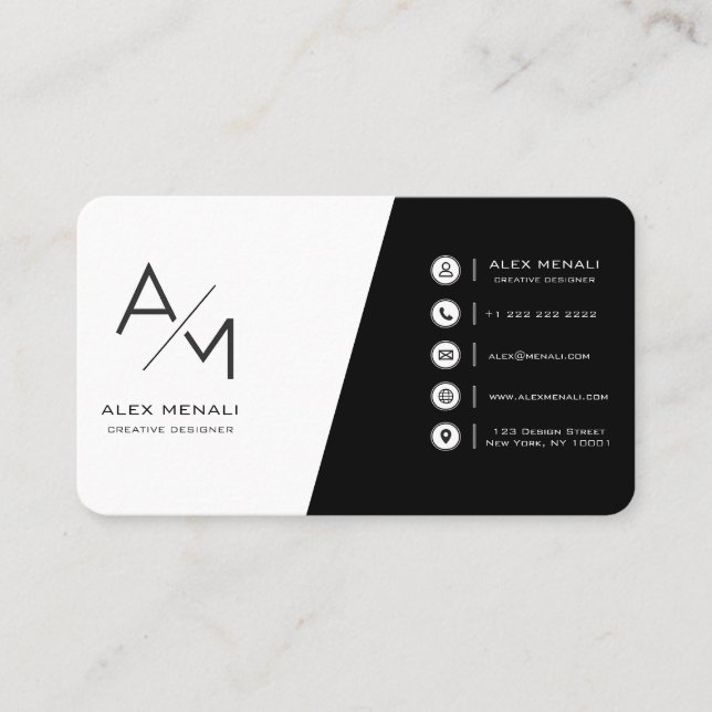 very simple minimalist  business card (Front)