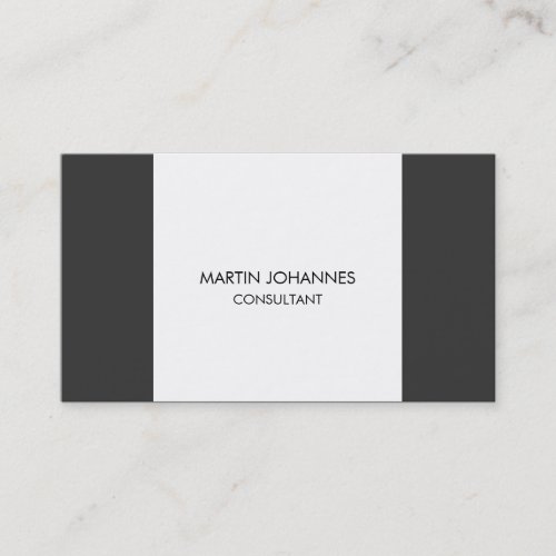 Very Simple Plain Style Grey White Business Card