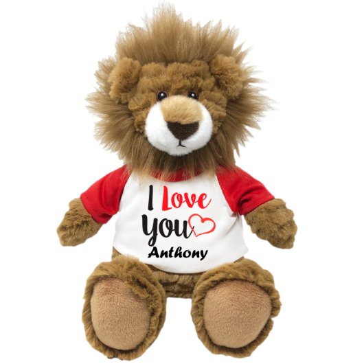Very Soft Loving Lion Stuffed Plush Animal (Front)