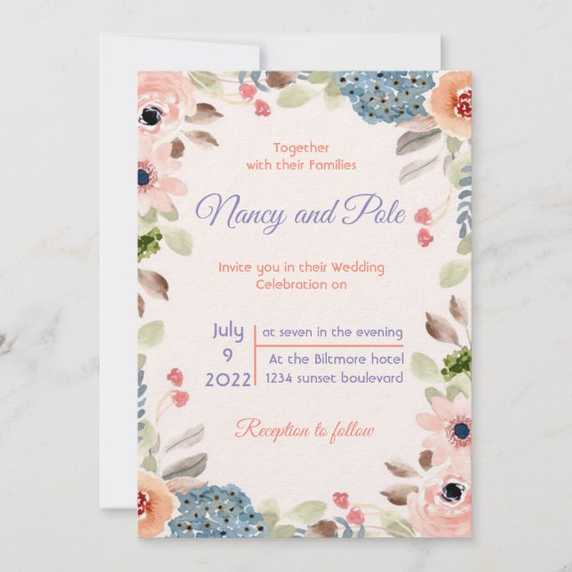 Very Special colorful invitation (Front)