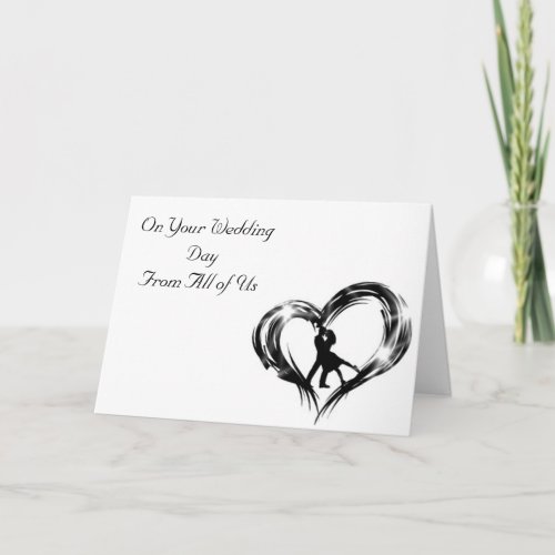 VERY SPECIAL GROUP WEDDING CARD_DANCING NEWLYWEDS CARD