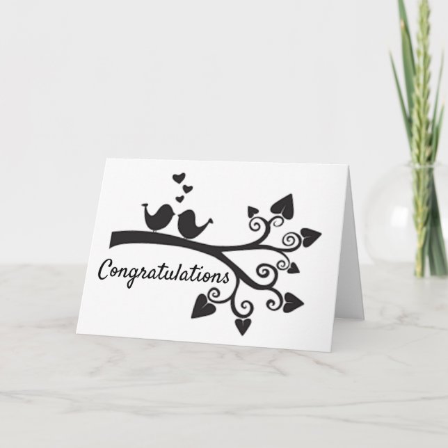 **VERY SPECIAL LOVEBIRDS** ON **WEDDING DAY"  CARD (Front)