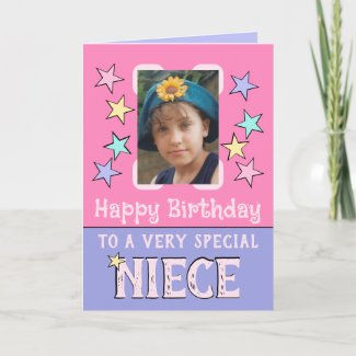 Very special niece pink purple photo birthday