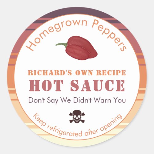 Very Spicy Skull And Crossbones Hot Sauce Label