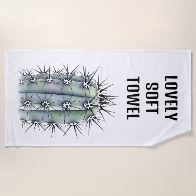 Very spiny Cactus Beach Towel (Front)