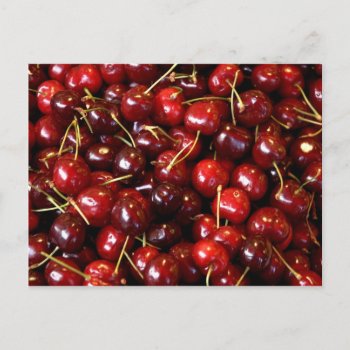 Very Sweet Cherry Portcard Postcard by designalicious at Zazzle