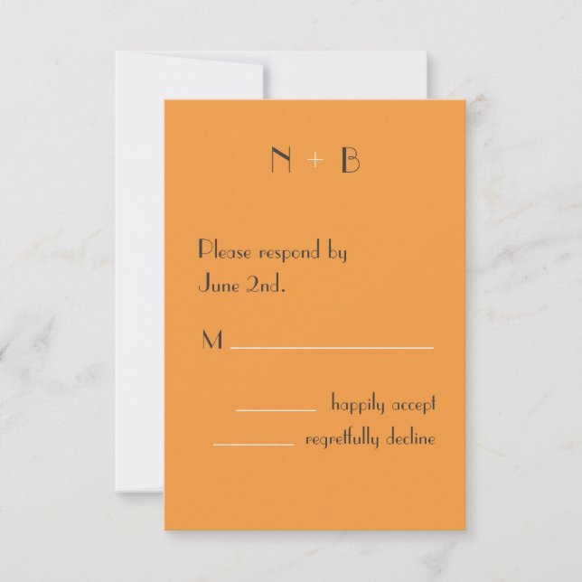 Very Tangerine RSVP Card (Front)