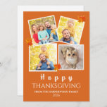 Very Thankful | Fall thanksgiving family 4 photo Holiday Card